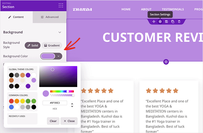 seedprod-section-settings - IsItWP - Free WordPress Theme Detector seedprod section settings