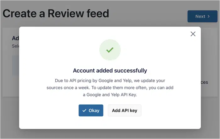 smash balloon optionally add yelp api key