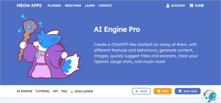 ai engine homepage
