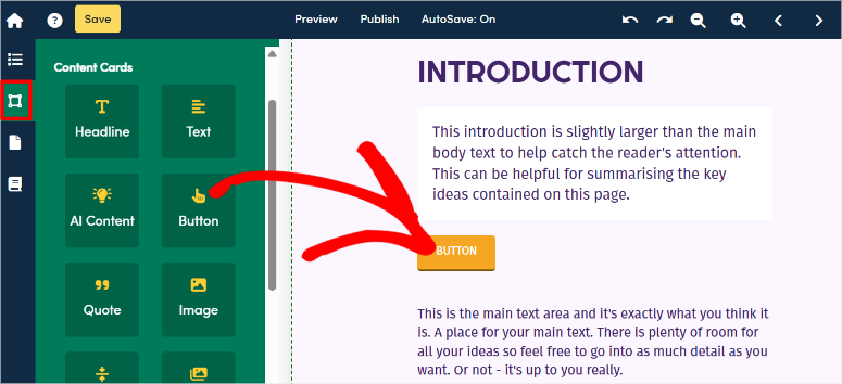 beaconby content cards button cta