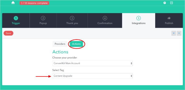 beaconby converkit select tag