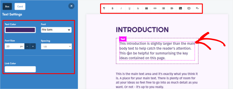 beaconby text styling
