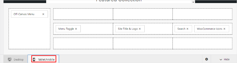 botiga header and footer builder mobile view