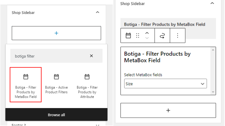 botiga sidebar content