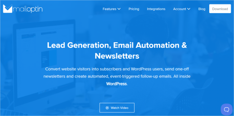 mailoptin homepage