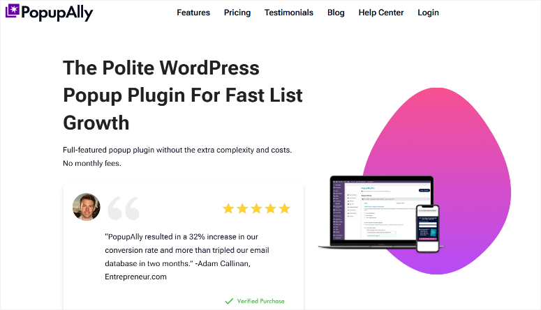 popupally homepage