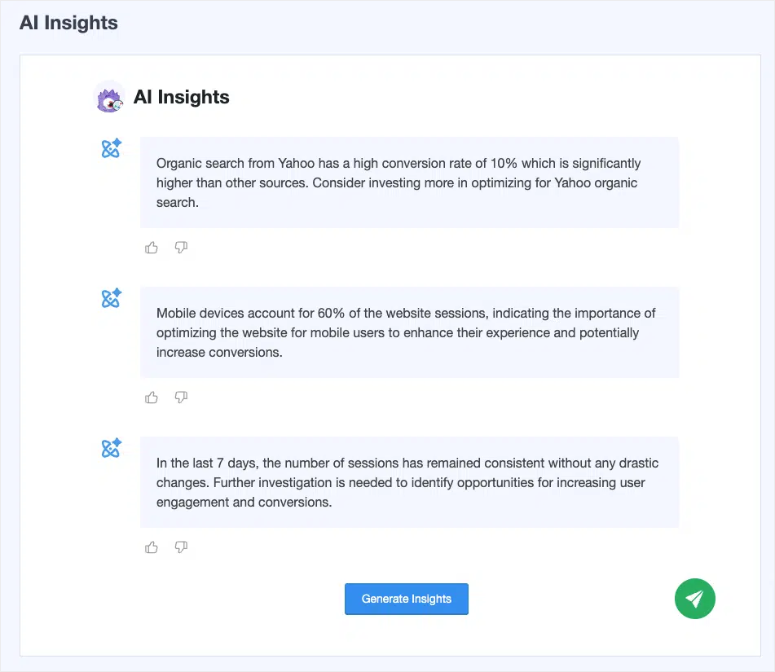 monsterinsights-ai-insights-example - IsItWP - Free WordPress Theme Detector monsterinsights ai insights example