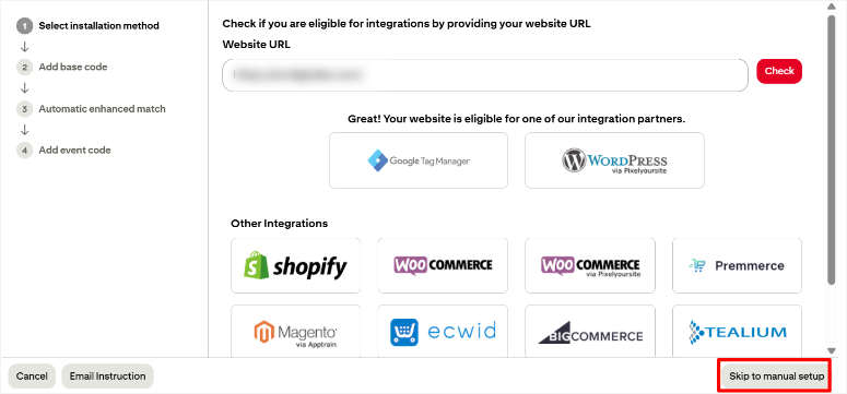 pinterest connect data source manual
