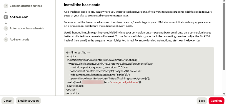 pinterest copy base code