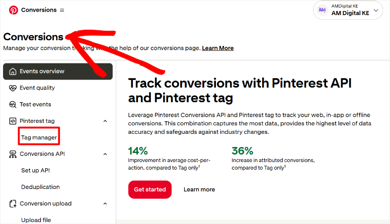 pinterest tag manager