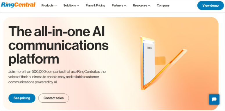 ringcentral homepage