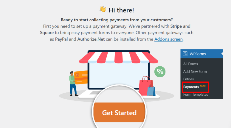 wpforms payment menu