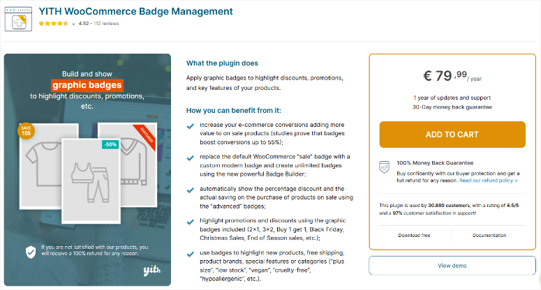 yith woocommerce badge management