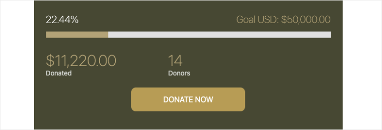 charitable-progress-bar-with-number-of-donors - IsItWP - Free WordPress Theme Detector charitable progress bar with number of donors