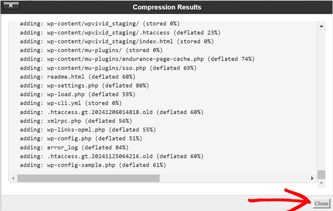 compression results public html