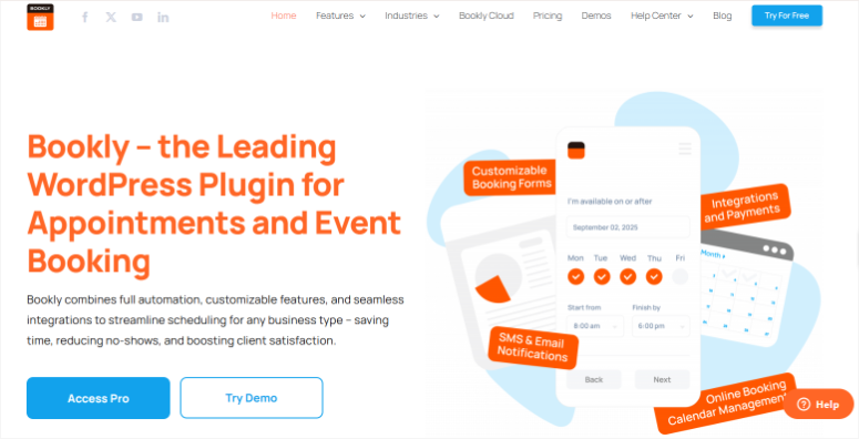 bookly-homepage - IsItWP - Free WordPress Theme Detector bookly homepage