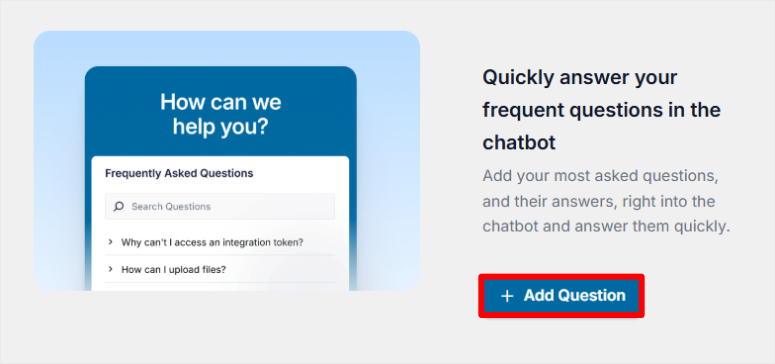 frequent questions add question