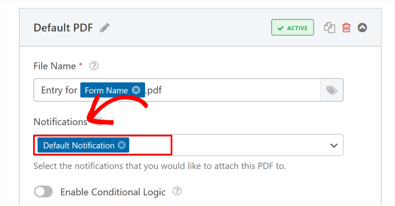 wpforms pdf notifications