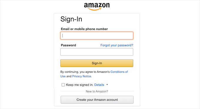 amazon-signin - IsItWP - Free WordPress Theme Detector amazon signin
