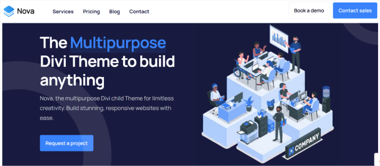 nova elegant themes homepage