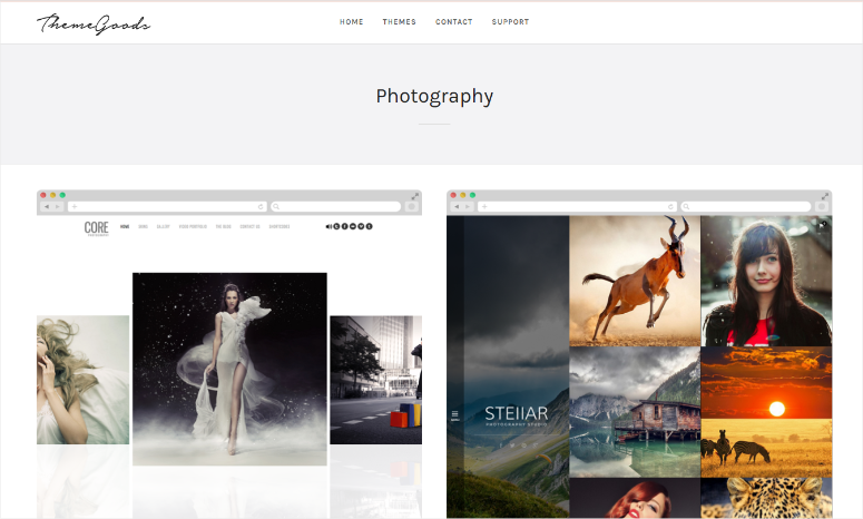 photography by themegoods homepage