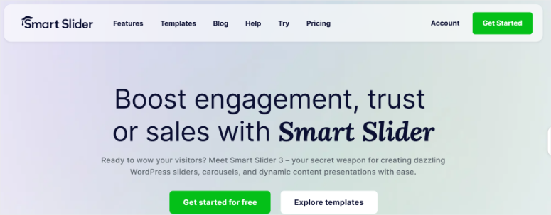 smart slider 3 homepage