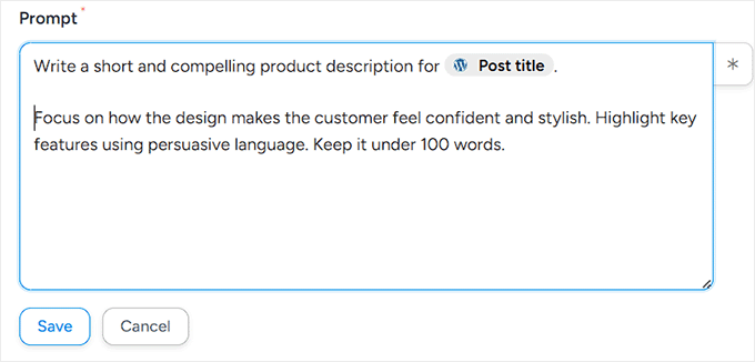uncanny automator add a prompt for openai to follow