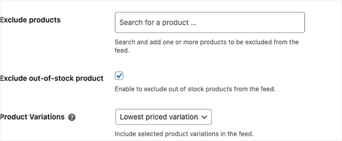 webtoffee exclude out of stock products