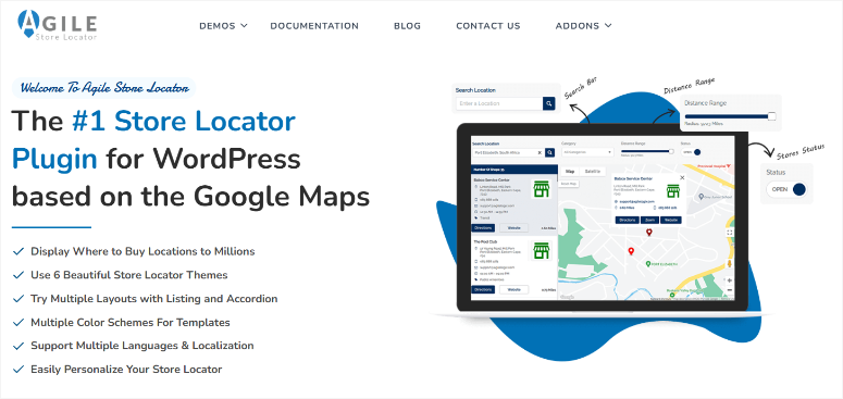 agile store locator homepage