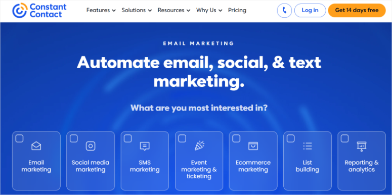 constant contact homepage