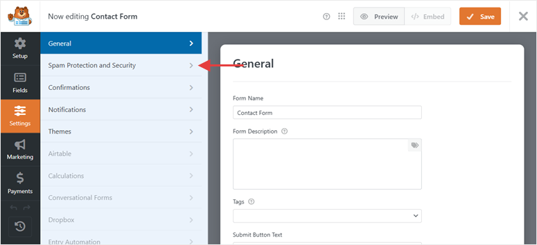 wpforms-settings-sidebar-spam-protection