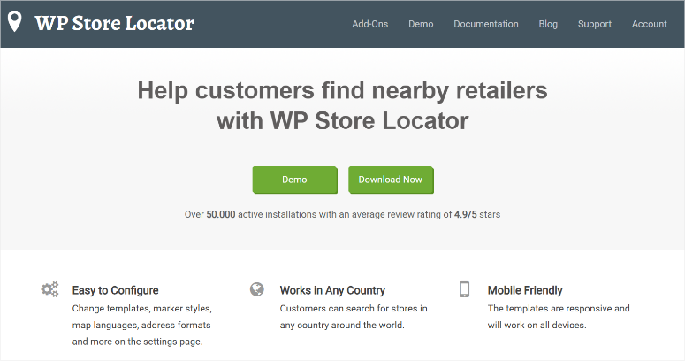 wp store locator homepage