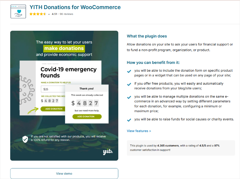 yith donations for woocommerce