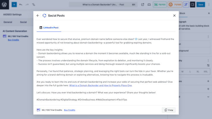 aioseo-linkedin-generated-post - IsItWP - Free WordPress Theme Detector aioseo linkedin generated post