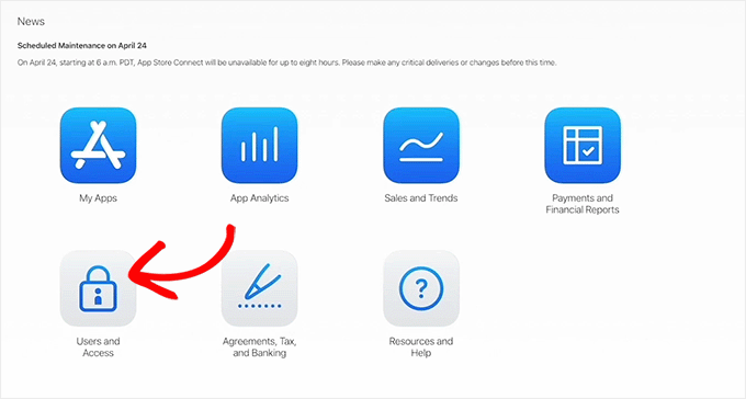 apple-app-store-connect-api-keys-page