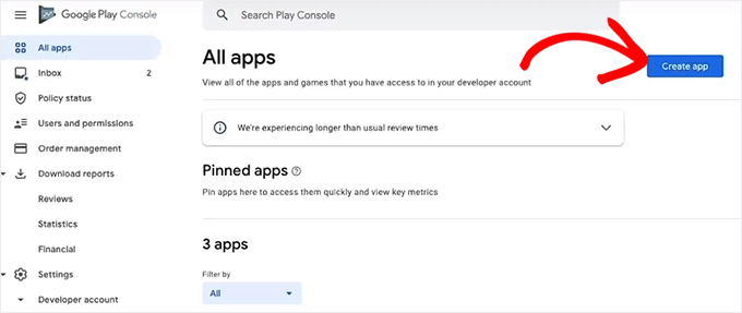 google-play-console-create-app-button