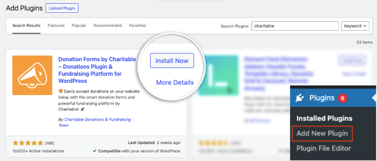 install charitable