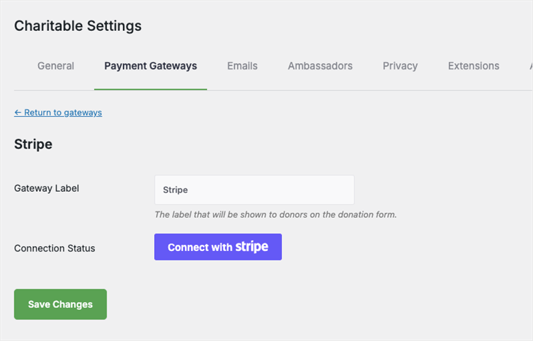 payment settings stripe