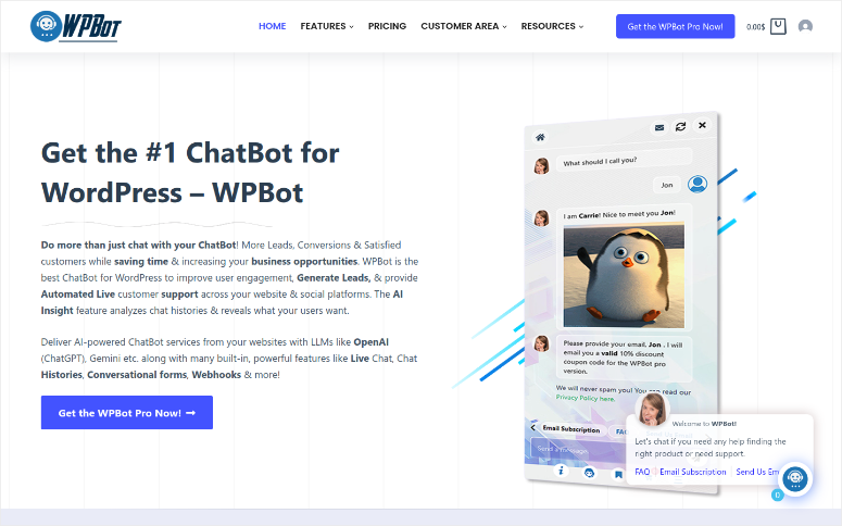 wpbot homepage