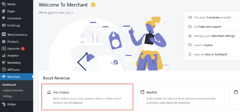 Merchant pre-orders module - IsItWP - Free WordPress Theme Detector Merchant pre-orders module
