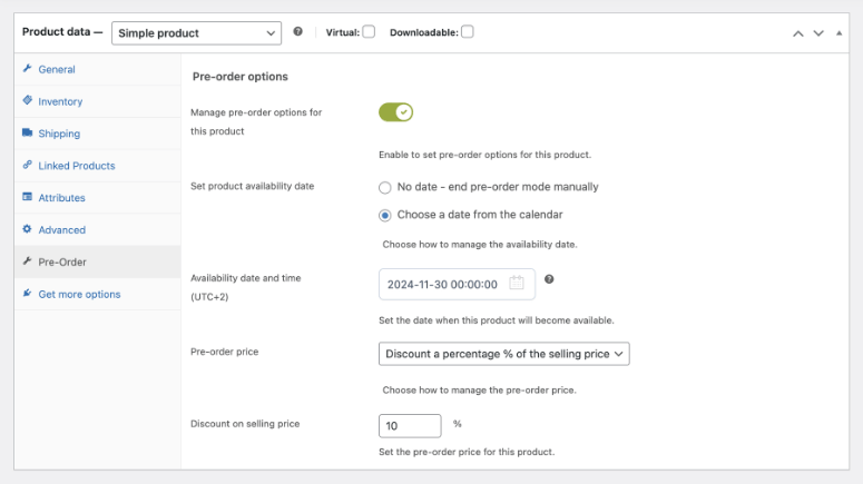 YITH Pre-Order settings panel - IsItWP - Free WordPress Theme Detector YITH Pre-Order settings panel