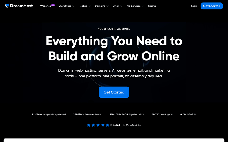 dreamhost-ai-website-builder-homepage