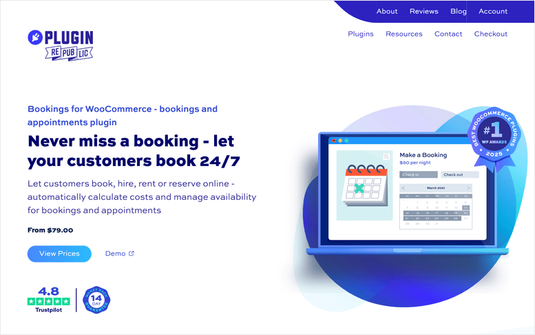 bookings-for-woocommerce-plugin-republic-product-page