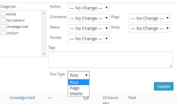 Post Type Switcher Bulk