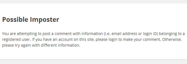 How to Block Imposter Comments in WordPress