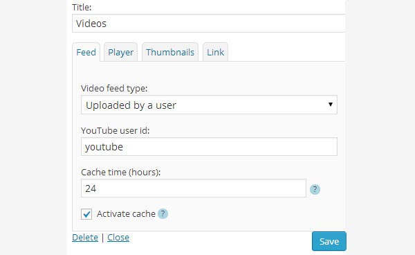 YouTube Channel Gallery Widget