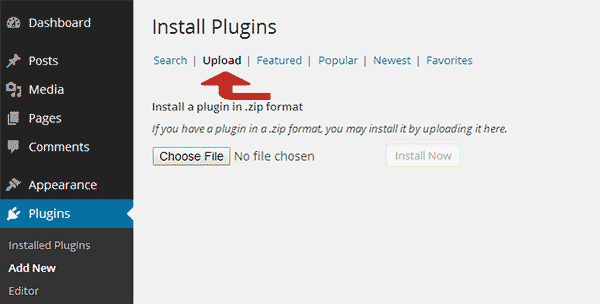 Installing a WordPress plugin by uploading a zip file