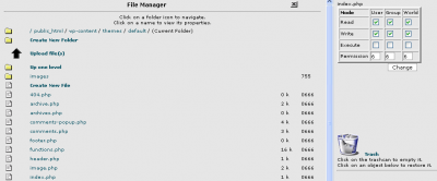 WordPress cPanel File Manager Permissions